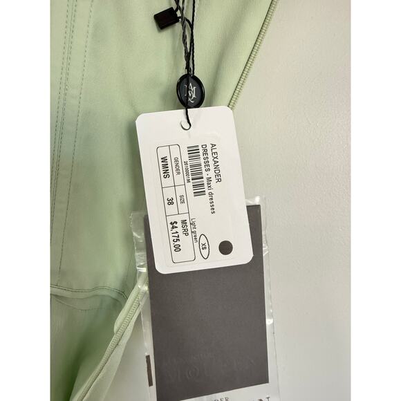 Alexander McQueen Maxi Dress Mermaid Style Sage Color Size 38 NWT Retail $4175 - Picture 11 of 11